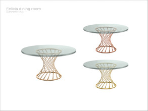 Sims 4 — [Felicia dining] - round table 6 person by Severinka_ — Round table with glass top on 6 person From the set