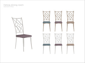 Sims 4 — [Felicia dining] - dining chair by Severinka_ — Dining chair From the set 'Felicia dining room' Build / Buy