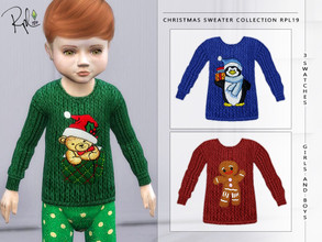 Sims 4 — Christmas Sweater Collection RPL19 by RobertaPLobo — :: 3 swatches :: Age: Toddler (female and male). :: Occult: