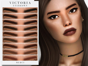 Sims 4 — Victoria Eyebrows by -Merci- — New eyebrows for Sims4. -Eyebrows(N29) in 12 colours. -HQ mod comptaible.