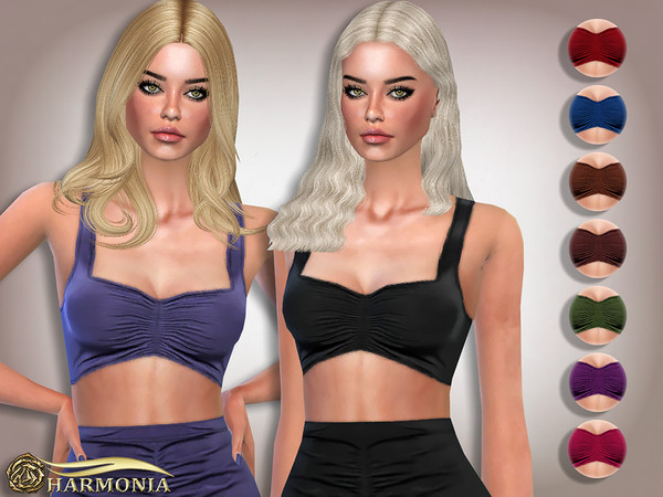 Sims 4 — Shape Ruched Front Bralet by Harmonia — 11 color Please do not use my textures. Please do not re-upload. Please