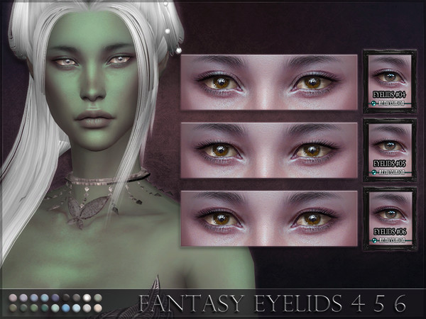 Sims 4 — Fantasy Eyelids 4 5 6 by RemusSirion — This is a fantasy version of the full-coverage eyelids 4, 5 and 6. It