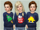 Sims 4 — Cozy Winter Sweater 05 [NEEDS CATS & DOGS] by lillka — Cozy Winter Sweater for Toddler 3 styles YOU NEED