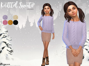 Sims 4 — Knitted Sweater Children by Roynaa — in 6 different Designs CHRISTMAS EDITION YOU DONT NEED A MESH For more