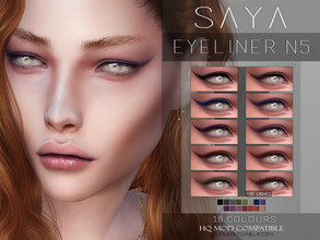 Sims 4 — SayaSims - Eyeliner N5 by SayaSims — - 16 Colours - Female - Teen to Elder - Custom Thumbnail - HQ mod
