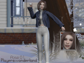 Sims 4 — Snowball Posepack by PlayersWonderland — Posepack contains 3 different poses Custom thumbnails You'll need