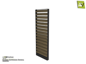 Sims 3 — Owens Horizontal Louvered Fence Panel With Open by ArtVitalex — - Owens Horizontal Louvered Fence Panel With