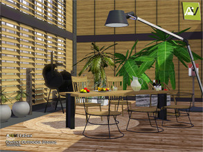 Sims 3 — Owens Outdoor Dining by ArtVitalex — - Owens Outdoor Dining - ArtVitalex@TSR, Dec 2019 - All objects are