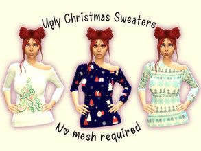 Sims 4 — Christmas Sweaters by IJustMakeStuff — Christmas Sweaters to keep you warm this holiday season