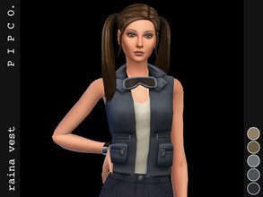 Sims 4 — Raina Vest. by Pipco — A fashionable vest. 7 swatches base game compatible ea mesh edit all lods custom