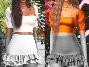 Sims 4 — Benevolence - Solitude Top by Benevolence-c — - New Mesh by Me - 22 swatches - Shadow Map - All LODs - Custom