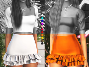 Sims 4 — Benevolence - Solitude Skirt by Benevolence-c — - New Mesh by Me - 22 swatches - Shadow Map - All LODs - Custom