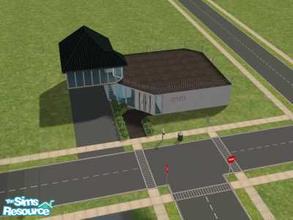 Sims 2 — 2 bedroom house with huge terace by Astarta — 2 bedrooms a huge terace on the roof. There is room for 2 cars in