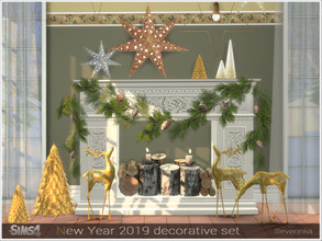 Sims 4 — Christmas 2019 decorative set by Severinka_ — A set of decorations for decorating the room in the style of