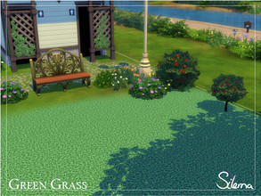 Sims 4 — Green Grass by Silerna — Bright and big grass terrian paint for Sims 4 only