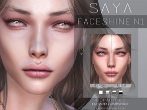 Sims 4 — SayaSims - Faceshine N1  by SayaSims — - 4 different Opacities ( White colour only ) - Female / Male - All Ages