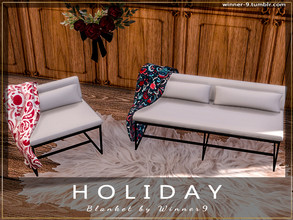 Sims 4 — Blanket by Winner9 — Blanket for loveseat and living chair from my set Holiday, you can find it easy in your