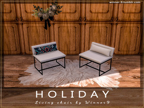 Sims 4 — Living chair by Winner9 — Living chair from my set Holiday, you can find it easy in your game by typing Winner9