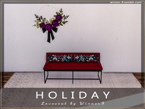 Sims 4 — Loveseat by Winner9 — Loveseat from my set Holiday, you can find it easy in your game by typing Winner9 or