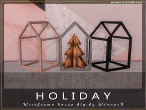 Sims 4 — Wireframe house big by Winner9 — Wireframe house big from my set Holiday, you can find it easy in your game by