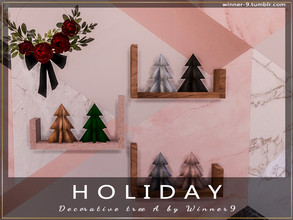 Sims 4 — Decorative tree A by Winner9 — Decorative tree A from my set Holiday, you can find it easy in your game by