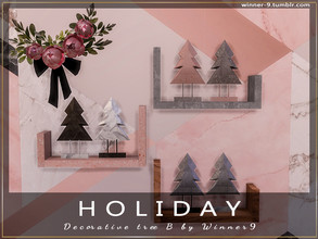Sims 4 — Decorative tree B by Winner9 — Decorative tree B from my set Holiday, you can find it easy in your game by