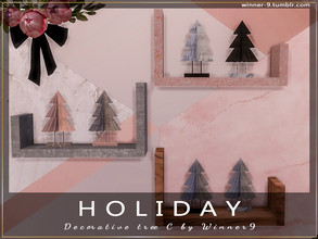 Sims 4 — Decorative tree C by Winner9 — Decorative tree C from my set Holiday, you can find it easy in your game by