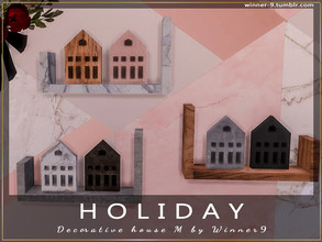 Sims 4 — Decorative house M by Winner9 — Decorative house M from my set Holiday, you can find it easy in your game by