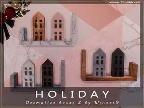 Sims 4 — Decorative house L by Winner9 — Decorative house L from my set Holiday, you can find it easy in your game by