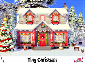 Sims 4 — Tiny Christmas - Nocc by sharon337 — 20 x 20 lot. Value $86,410 It has: 2 Bedrooms, 1 Bathroom/Laundry, Living