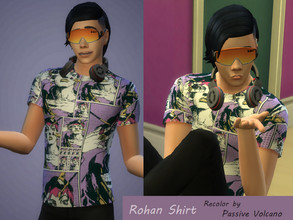 Sims 4 — Rohan Shirt - Get Together needed by Passive_Volcano — Rohan Kishibe patterned shirt. Get Together needed