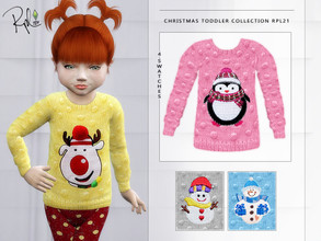 Sims 4 — Christmas Toddler Collection RPL21 by RobertaPLobo — :: Sweater :: Feminine and Masculine :: 4 swatches ::