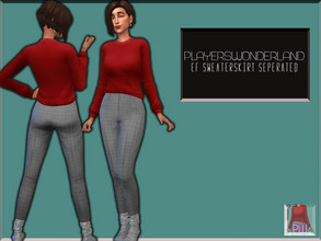 Sims 4 — EF Sweaterskirt Seperated by PlayersWonderland — I seperated one of the basegame (ish) fullbody clothes and made