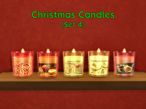 Sims 4 — WaxSim Candles: Christmas (Set 4) [MESH NEEDED] by LuckiSelki — Waxsim presents five more candles from this