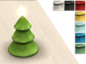 Sims 4 — Christmas Tree Candle by sim_man123 — A small candle in the shape of a Christmas tree.