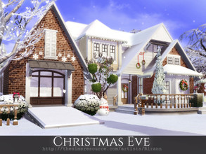 Sims 4 — Christmas Eve by Rirann — Christmas Eve is a cozy Holiday home for a middle sim family. Fully furnished and