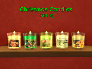 Sims 4 — WaxSim Candles: Christmas (Set 5) [MESH NEEDED] by LuckiSelki — Waxsim presents five more candles from this