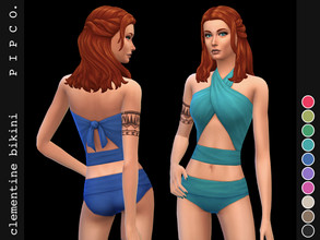 Sims 4 — Clementine Bikini. by Pipco — A stylish bikini. 10 swatches base game compatible ea mesh edit all lods and maps