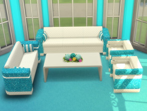 Sims 4 — The Glittery Living Room Set Part 2 by BlackCat27 — Four new colours for The Glittery Living Room Set: red,