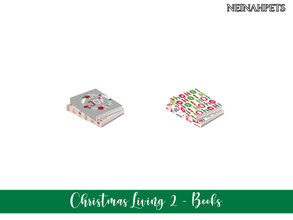 Sims 4 — Christmas Living II - Books {Mesh Required} by neinahpets — Stacked Christmas books. 2 Styles.