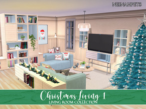 Sims 4 — Christmas Living Collection I {Mesh Required} by neinahpets — A Christmas living collection suite in 6 colors