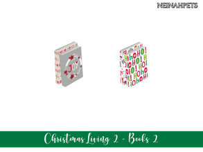 Sims 4 — Christmas Living II - Books II {Mesh Required} by neinahpets — A set of standing Christmas books.