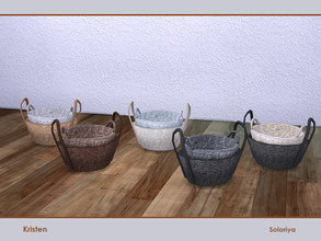 Sims 4 — Kristen. Two Baskets by soloriya — Two baskets in one mesh. Part of Kristen set. 5 color variations. Category: