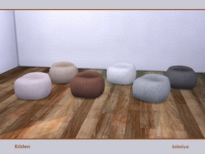 Sims 4 — Kristen. Pouf by soloriya — Knitted pouf. Part of Kristen set. 6 color variations. Category: Comfort -