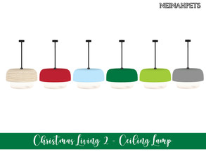 Sims 4 — Christmas Living II - Ceiling Lamp {Mesh Required} by neinahpets — A large ceiling lamp in 6 colors.