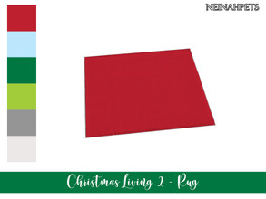 Sims 4 — Christmas Living II - Rug {Mesh Required} by neinahpets — A set of solid colored Christmas rug. 6 Colors