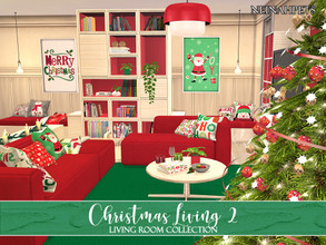 Sims 4 — Christmas Living Collection II {Mesh Required} by neinahpets — A Christmas 12 piece living collection suite