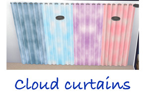 Sims 4 — Cloud curtains - requires dine out by secretlondon — Four colours of beautiful long cloud curtains. 