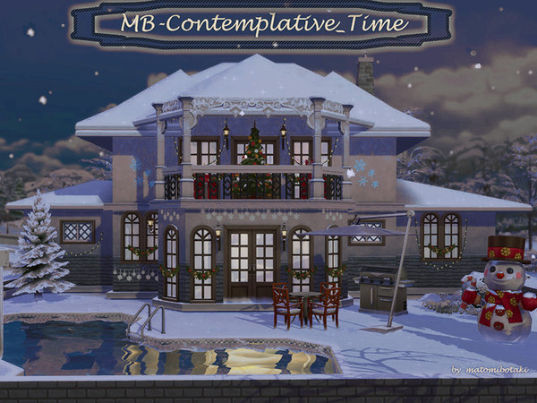 Sims 4 — MB-Contemplative_Time by matomibotaki — Wish you all a silent and peaceful Christmas. I built a lovely family
