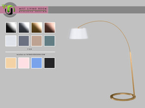 Sims 4 — Mist Floor Lamp by NynaeveDesign — Mist Living Room - Floor Lamp Found under: Lighting - Floor Lamps Price: 143